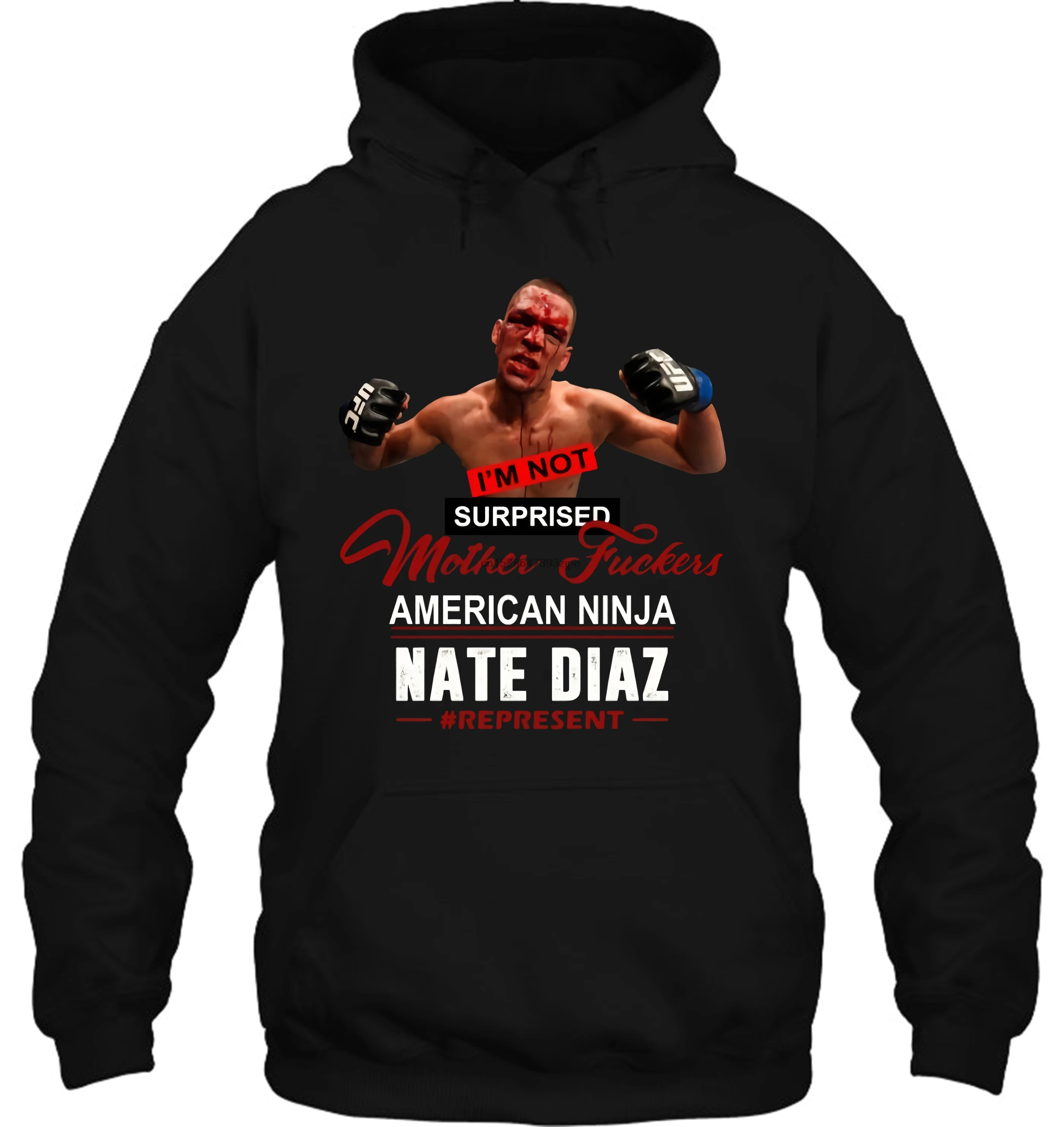 Мужская толстовка с капюшоном I M NOT удивленный ублюдок Nate Diaz женская уличная одежда