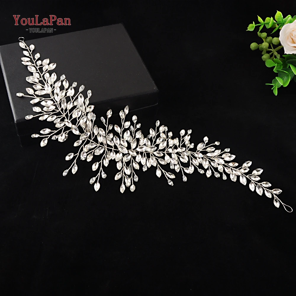 TOPQUEEN HP237 Silver Handmade Wedding Headband Wedding Hair Accessories Rhinestone Crystal Bridal Headwear Hair Ornament hair accessories bridal hair accessories bridal jewelry set