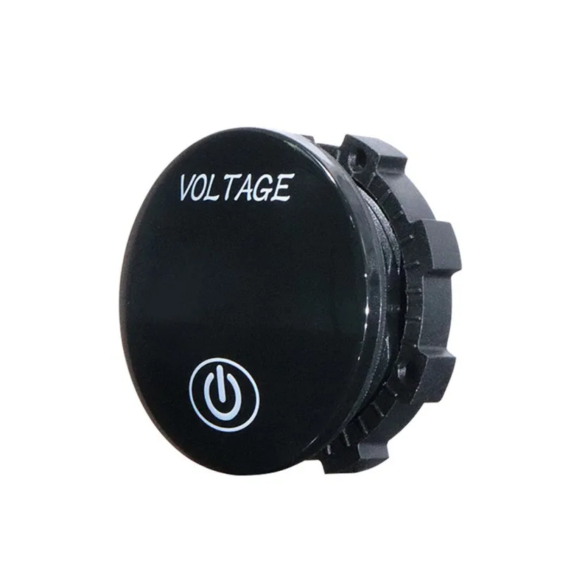 DC 5V-48V LED Car Motorcycle Panel Digital Voltage Meter Battery Capacity Display Voltmeter with Touch ON OFF Switch