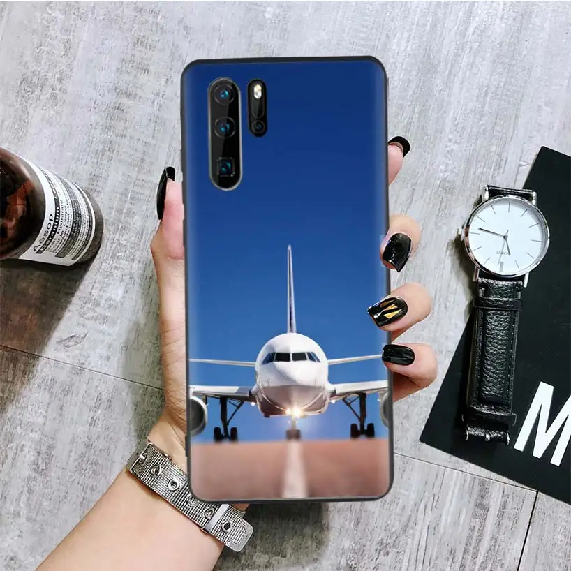 BA005-9 Авиационный самолет черный чехол для телефона huawei mate 30 20 10 P30 P20 P10 Pro Lite P Smart Z роскошный Coque Shell - Цвет: BA005-9