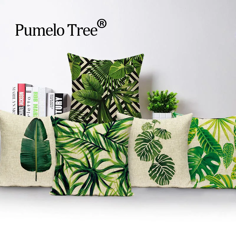 Monstera-Palm-Leaf-Banana-Leaves-Cushion-Cover-Farmhouse-Garden-Linen-custom-Pillow-Cover-Bedroom-Sofa-Home (1)