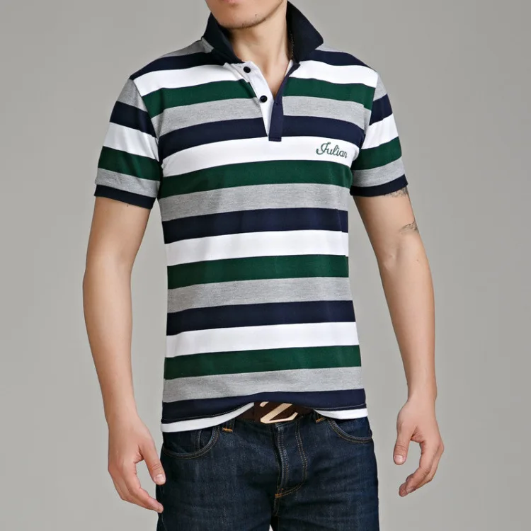 England Style Striped Nice Brand Fashion Polo Shirts Short Sleeve Men Summer Cotton Breathable Tops Tee ASIAN SIZE M-5XL