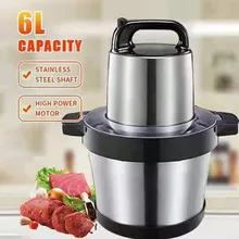 

6L 220V 1000W Multifunction Meat Grinder Machine Chopper Mincer Stainless Steel Garlic Vegetable Blender Mixer Food Processor