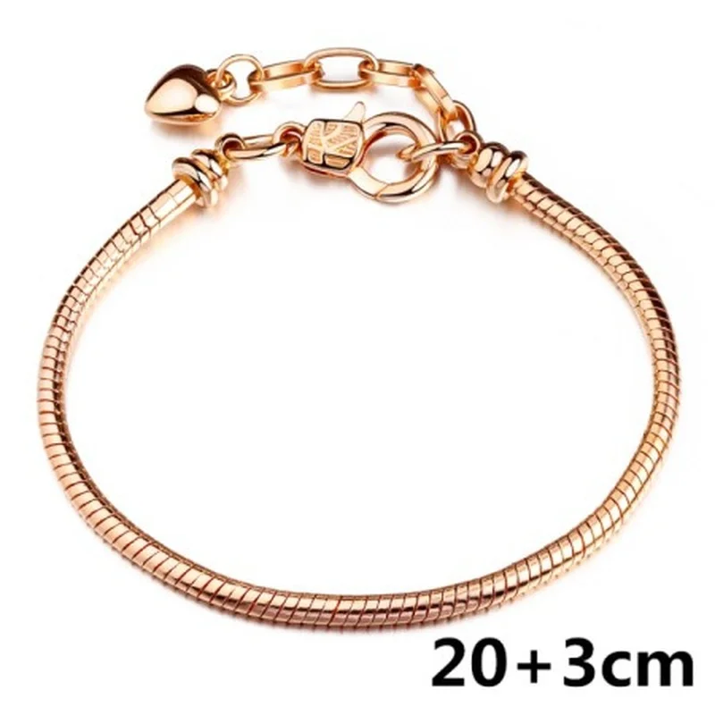 High Quality Silver Snake Chain Fine Pandora Bracelet 925 Fit European Authentic Charm Bracelet for Women DIY Jewelry Making