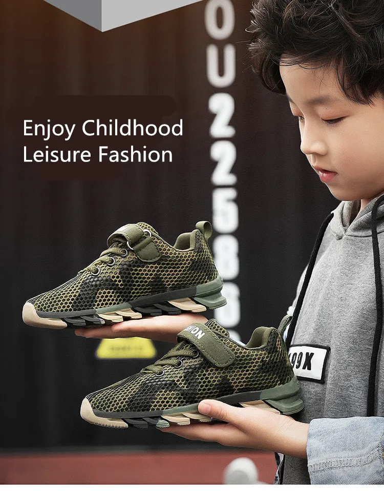 Children Shoes Camouflage Chaussure Enfants Sport Kids Sneakers Boys Shoes Breathable Non-slip Wear-resisting Running Shoes