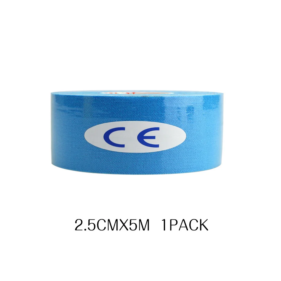2.5x500cm Blue Кинезиологическая клейкая лента для безопасности и выживания, Спортивная мышечная лента, для кемпинга, путешествий, медицинский аварийный комплект SOS - Цвет: 2.5x500cm Blue