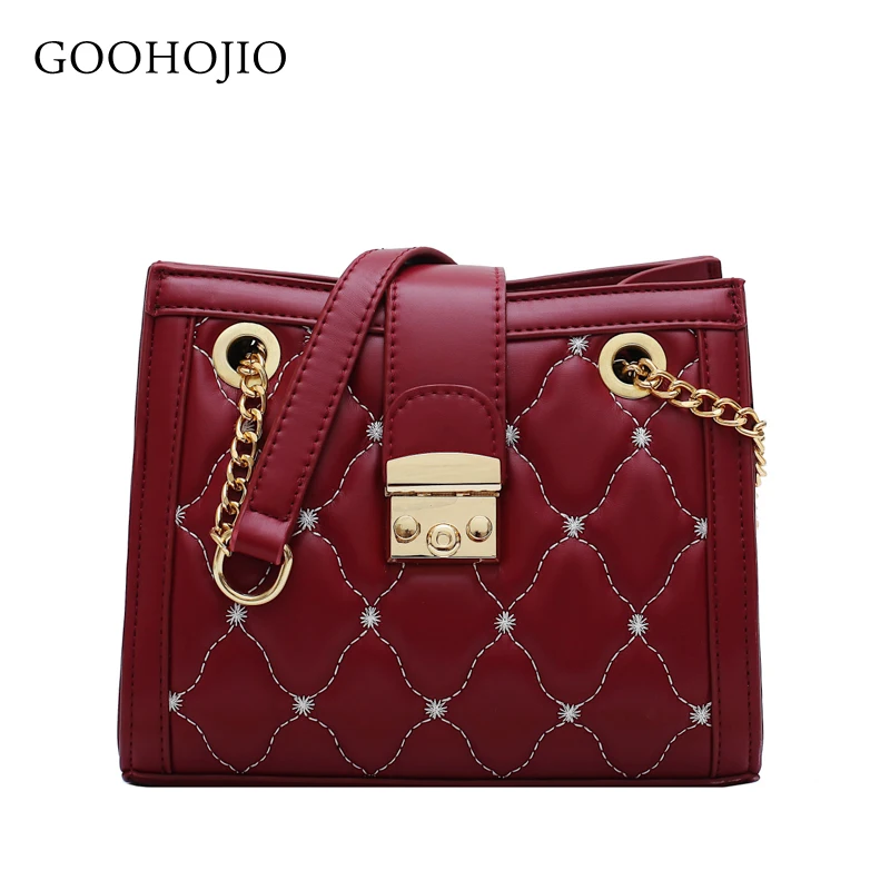 

Lattice Big Tote bag 2019 Fashion New High Quality Leather Women's Designer Handbag High capacity Chain Shoulder Messenger Bag