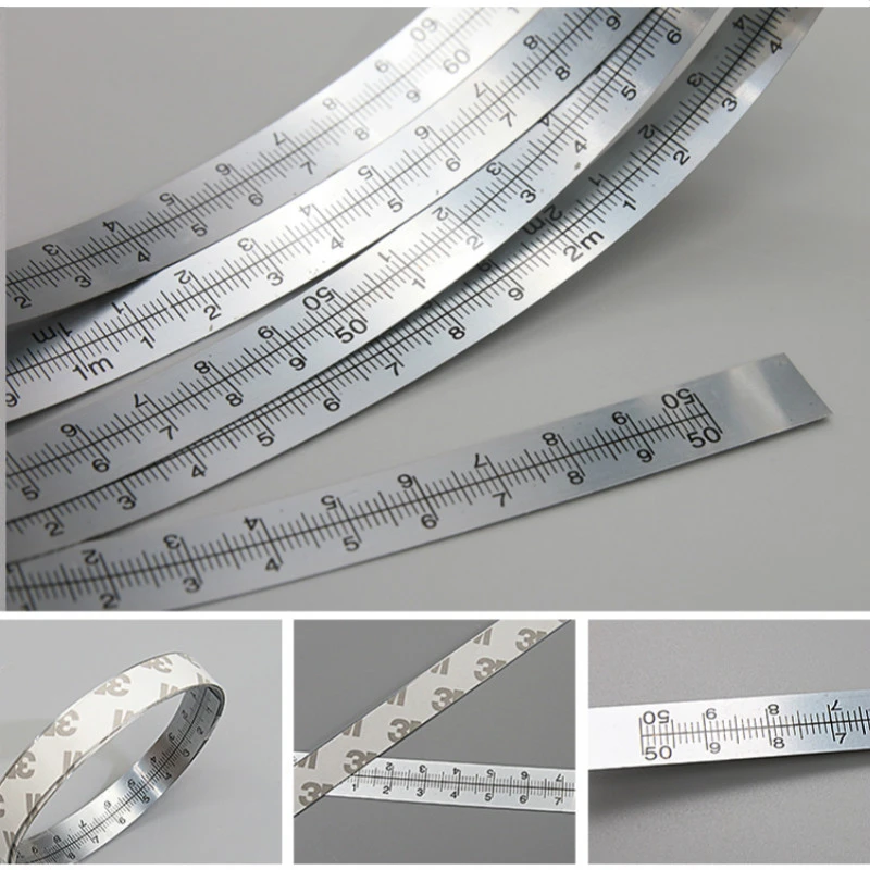 Bidirectional Miter Track Tape Measure Self Adhesive Steel Ruler Metric