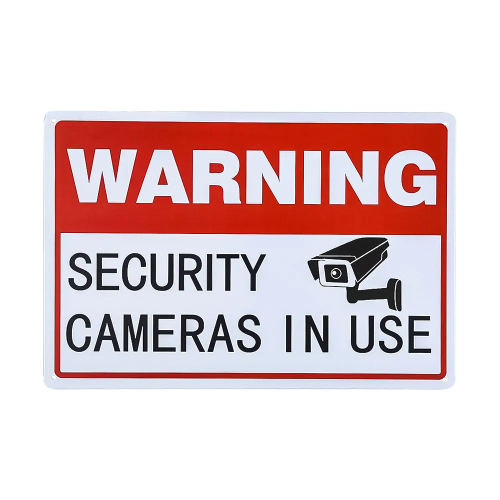 Dl-2 Pack Warning Security Cameras In Use Signs,no Trespassing Video Surveillance  Sign,indoor Or Outdoor - Plaques & Signs - AliExpress