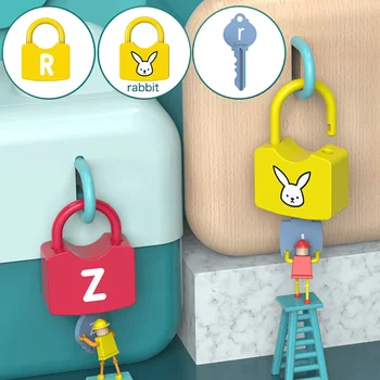 

1set Baby Learning Open Locks Alphabet Toy Set With 26 Locks 26 Keys Creative Children Montessori Early Educational Kids Toys D1