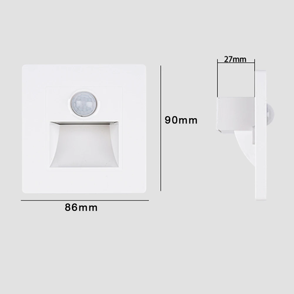 SANDIY Stairs Led Light Motion Sensor Nightlights Embedded Wall Sconce Lamp Indoor Step Lighting for Ladder Corridor 110V/220V motion sensor light,led light,led wall lamp,wall light