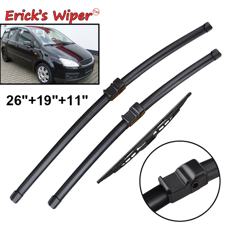 Balais D'essuie-glace Avant Et Arrière Pour Abarth / Fiat 500 (2007-2019) - Lot De 3 Pièces, Pour Conduite à Gauche