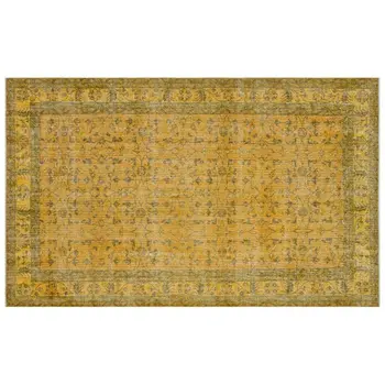 

Handmade Yellow Vintage Overdyed Turkish Area Rug 181x296 Cm-5'11''X9'9''