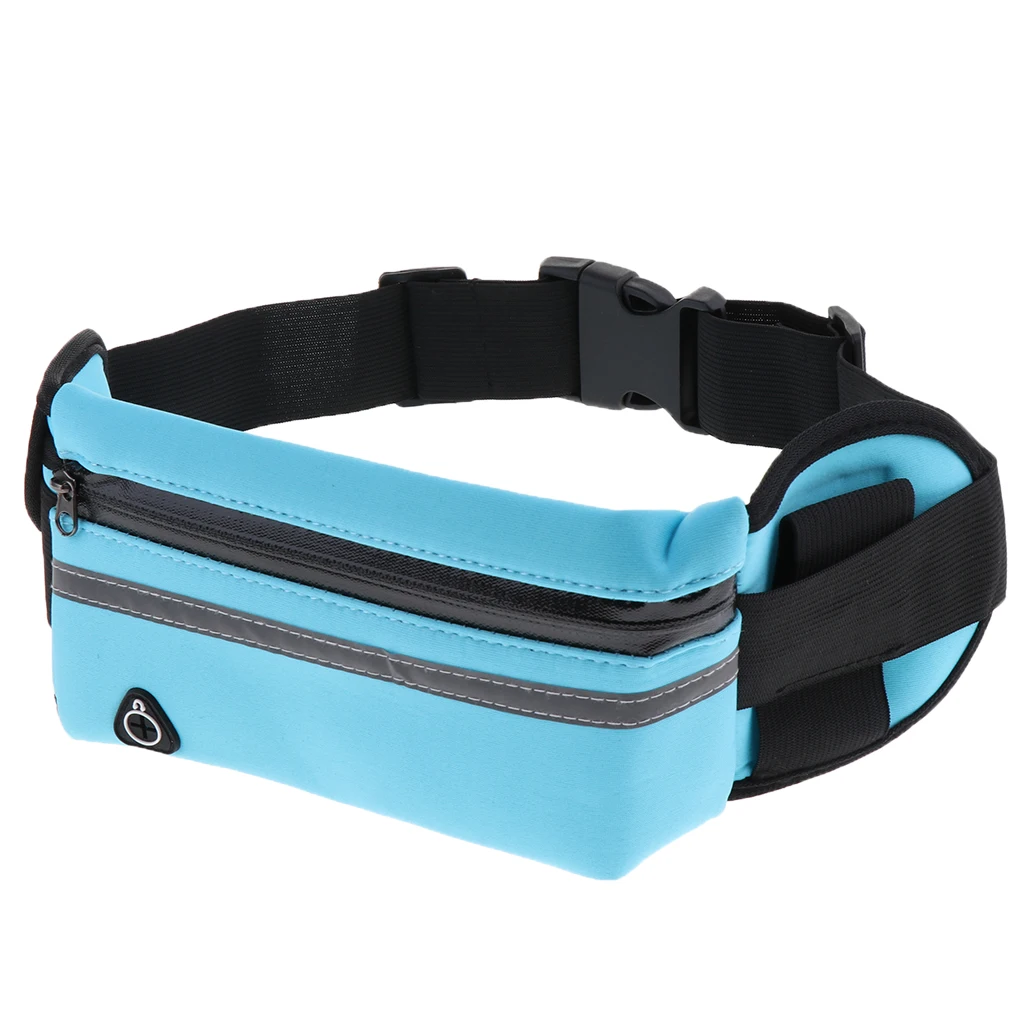Reflect Running Belt Jogging Cycling Waist Pouch Bag W/ Water Bottle Holder Running Bags for Outdoor Sports