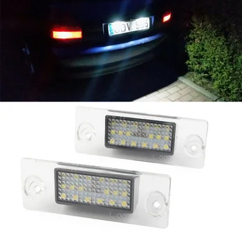

2pcs 12V Car License Number Plate Lights 18 LED Lamp for Audi A4 S4 B5 1995-2001 & A3/S3/Sportback 97-03 & A4/S4 Avant 95-99