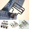 2pcs/set Jeans Suspenders Buckle Fastener Rivets Denim Bib Sewing Accessories Clothes Overalls Metal Button Brace Clips Gourd ► Photo 3/6