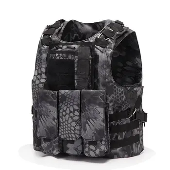 

Outdoor Equipment Protective Cloth Molle Extended Gear CS Training Tactical Vest - Python Black