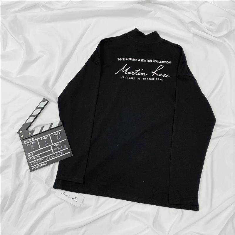 black Martine футболки с розой, большие размеры, 1:1, лучшее качество, настоящие метки, Летний стиль, футболки, уличная одежда, Martine Rose, футболка для мужчин и женщин - Цвет: black