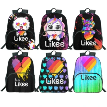 

Likee Video App Boys and Girls Likee Live Backpack School Bags Modern Likee Live Laptop Backpack Teen School Bag for Boys Girls