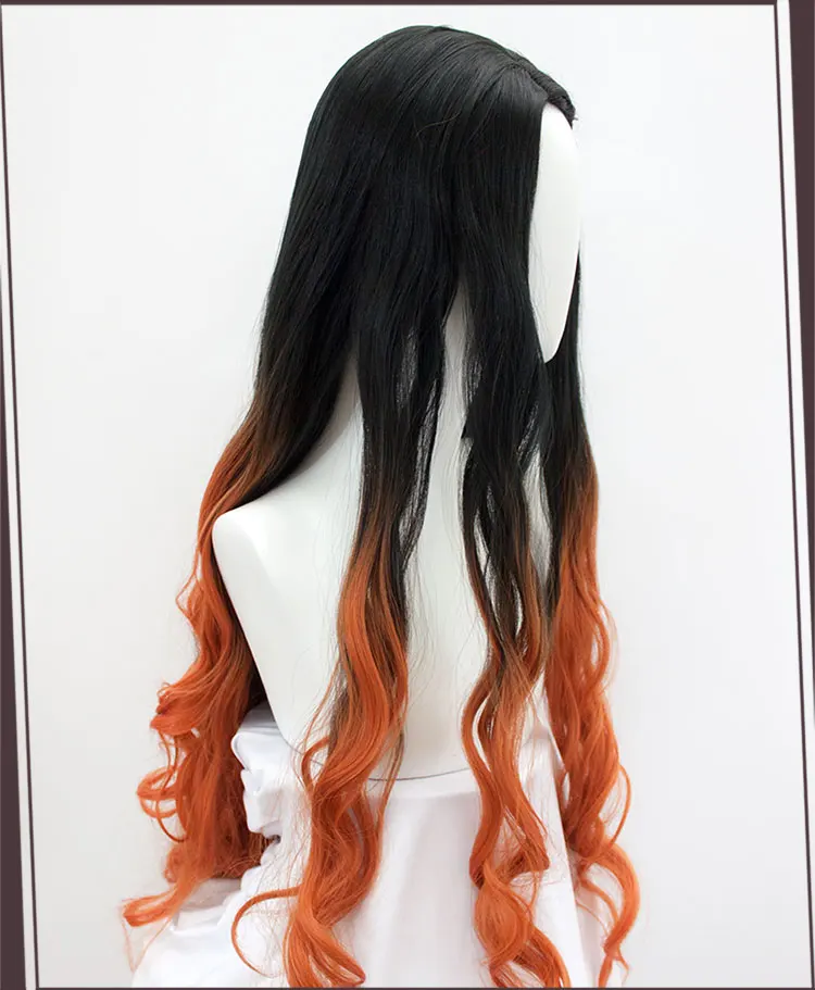 MUMUPI черный Омбре оранжевый длинные волнистые синтетические парики для Хэллоуина можно Косплей парики термостойкие