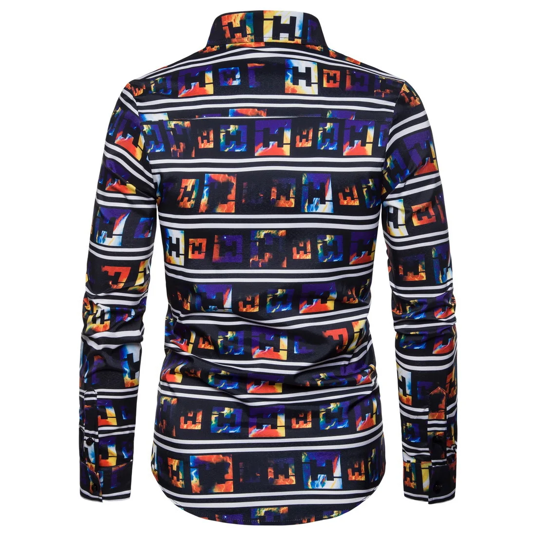 Top men shirt men men s shirts fashion casual shirts printed shirts men s lapel shirts 3