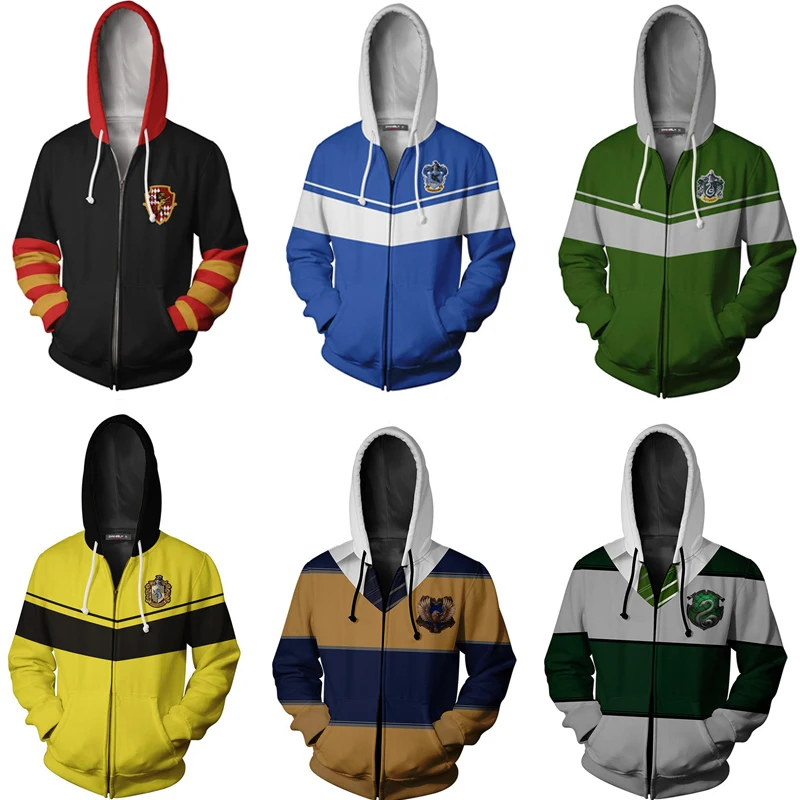 

new Wizardry Ravenclaw Gryffindor Hufflepuff Slytherin 3D Printed Hoodie Harajuku Streetwear Unisex Men Hoodies Men Clothes