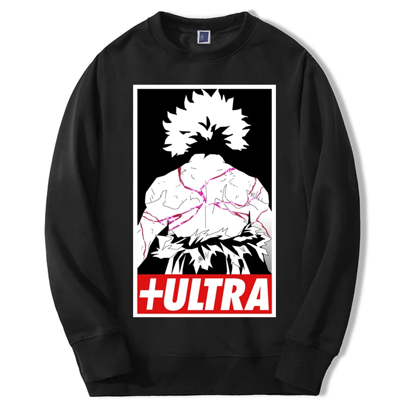 

My Hero Academia 2021 Autumn Winter Mens Harajuku Fitness Sweatshirt Boku No Hero Academia Anime Plus Ultra Men's Warm Clothes