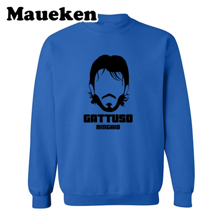 4 Мужские толстовки Gennaro Ivan Gattuso 8 Ringhio Butcher Tough guy Legend итальянские толстовки толстые с круглым воротником Зимние W19101140 - Цвет: 4