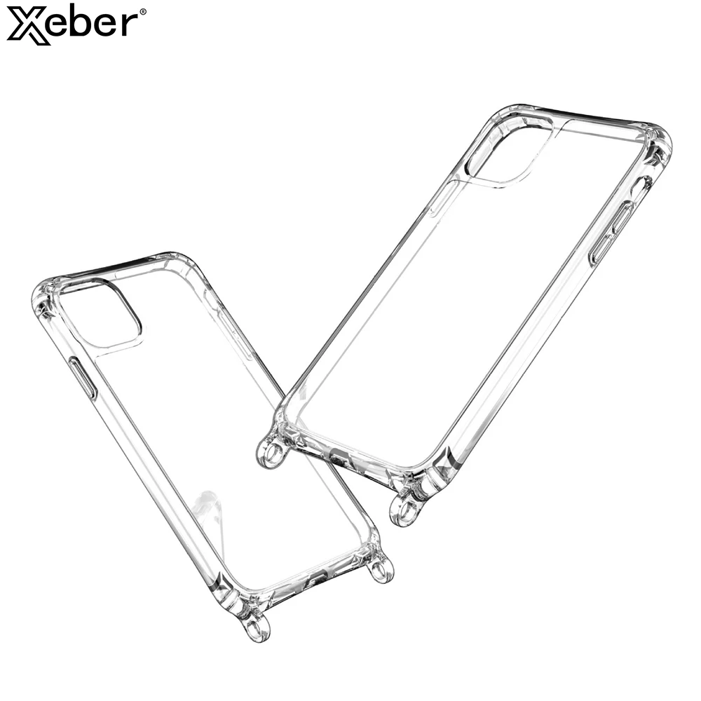 Transparent Shockproof Phone Case with Metal Ring and Soft Four-Corner Back Cover