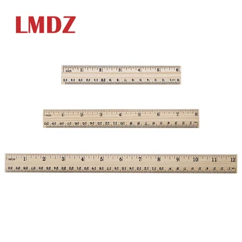 

LMDZ 1Pcs High Quality 15cm 20cm 30cm Wooden Ruler Metric Rule Precision Double Sided Measuring Tool Learning office Stationery