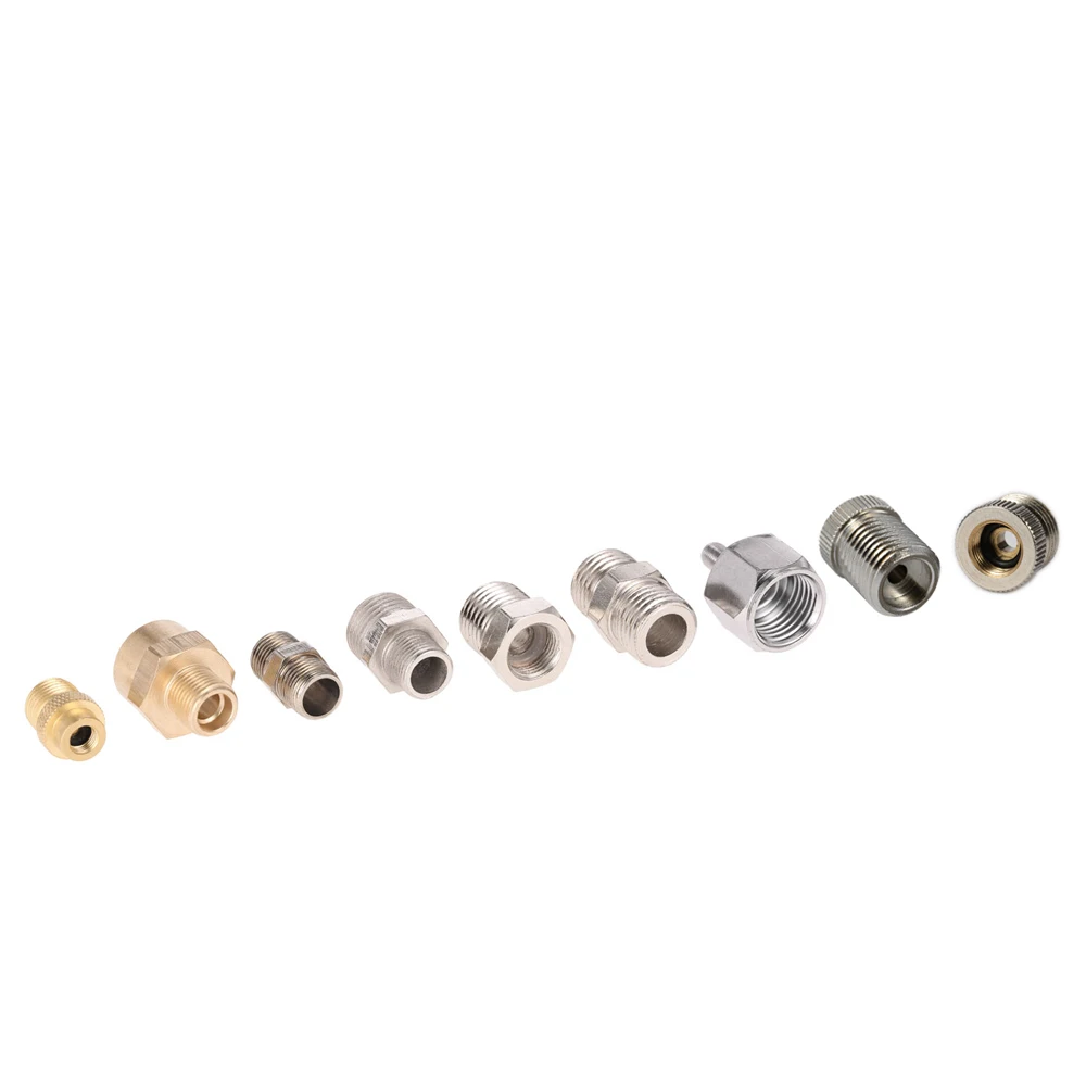 Professional 9pcs Airbrush Adaptor Kit Fitting Connector Set For Compressor& Airbrush Hose Convert Plug