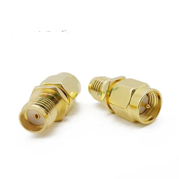 

5Pcs RF coaxial coax adapter SMA male female RP SMA to SMA male RP-SMA Connector Gold Plated Straight SMA Plug to Jack Coaxial