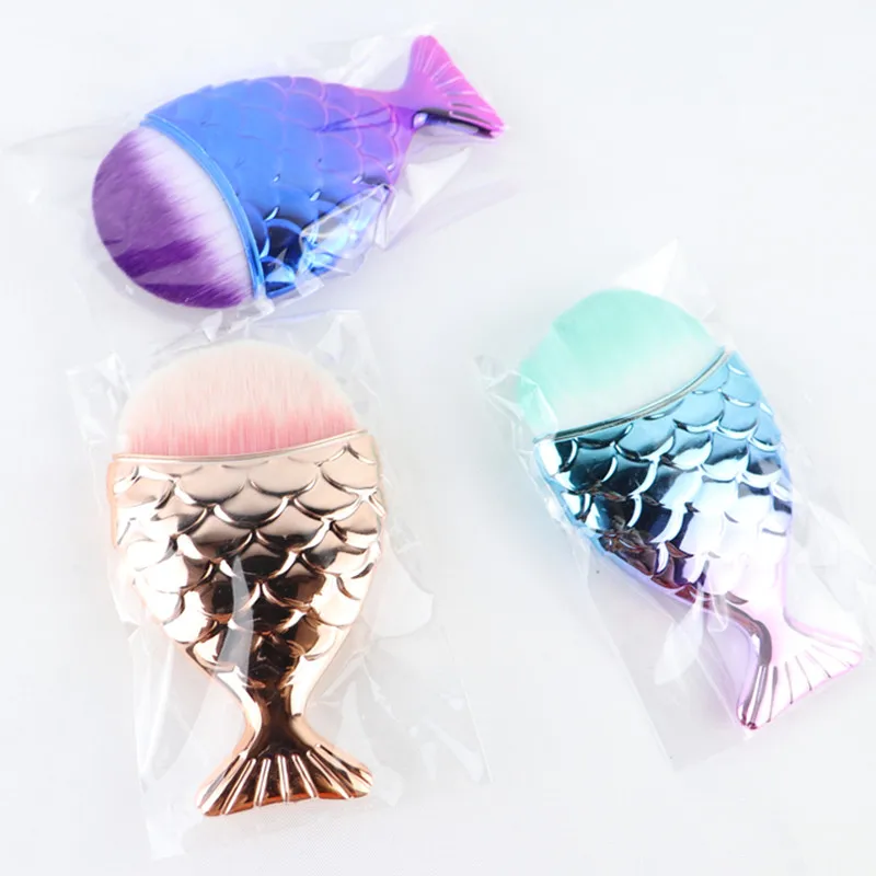 Fashion Professional Women Mermaid Makeup Brush Foundation Powder Fish Brush Makeup Cosmetic Tools brochas maquillaje sirena 30# makeup brush set,makeup brush,makeup tool set,makeup tool