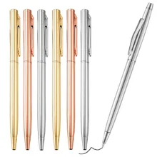 

1000Pcs Metallic Retractable Ballpoint Pens Nice Gift For Students Teachers Wedding Business Office Signature School Stationery