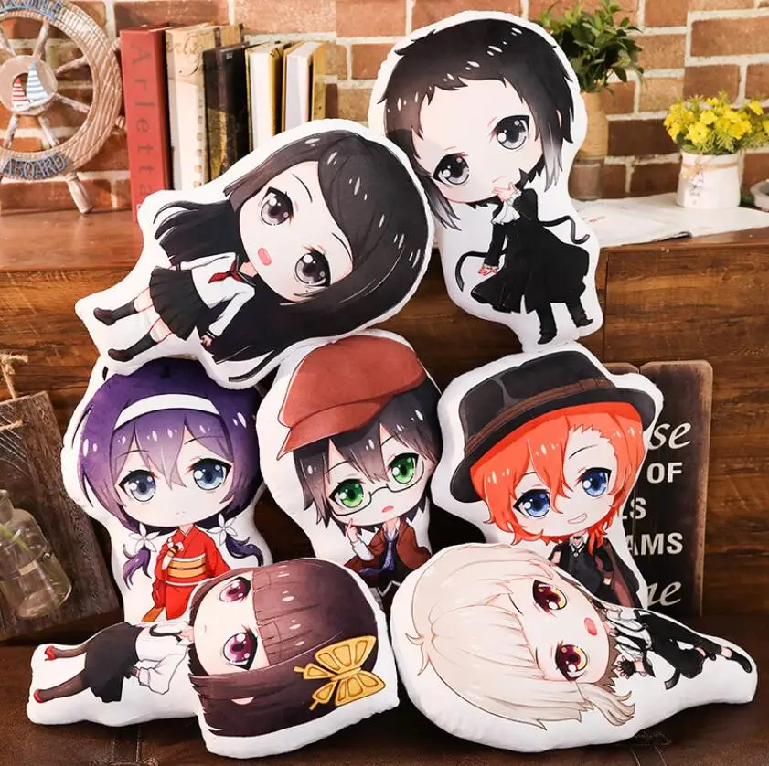 Bungou бродячие собаки дазай Осаму Nakahara Аниме фигурки Мягкие плюшевые игрушки куклы Рождественские подарки косплей дети 25 см