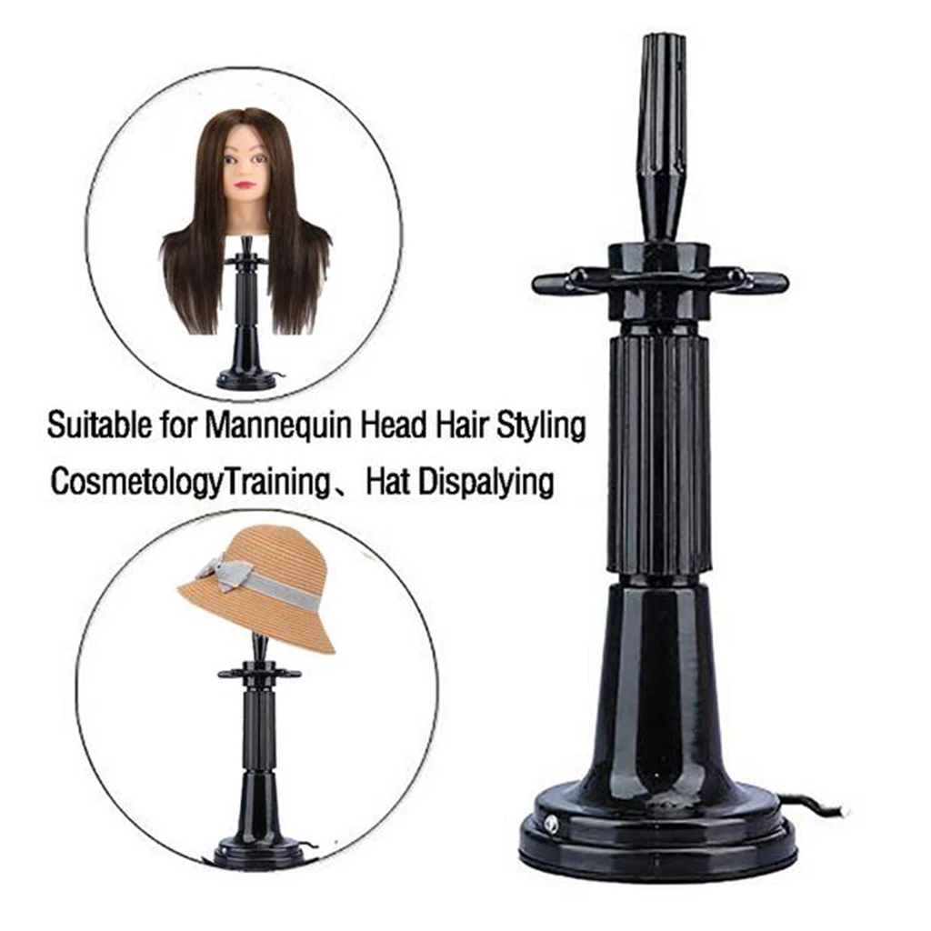 Tabletop Mannequin Head Doll Stand with Suction Cup Hairdressing Wig Cap Display Holder Universal 15''