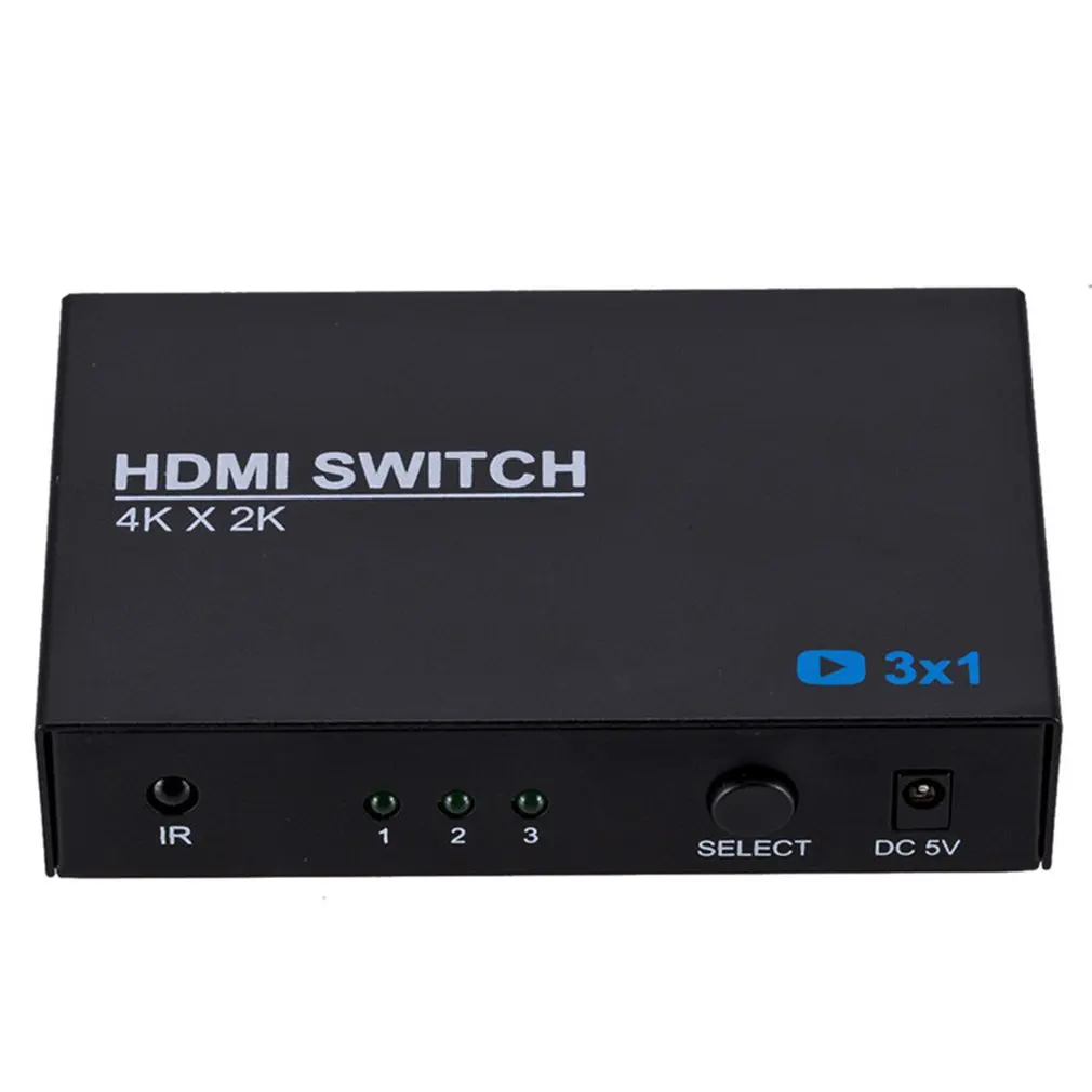 HDMI коммутатор три в одном 0ut переключатель конвертер 4 к* 2 к адаптер 3 в 1 из сплиттер с пультом дистанционного управления