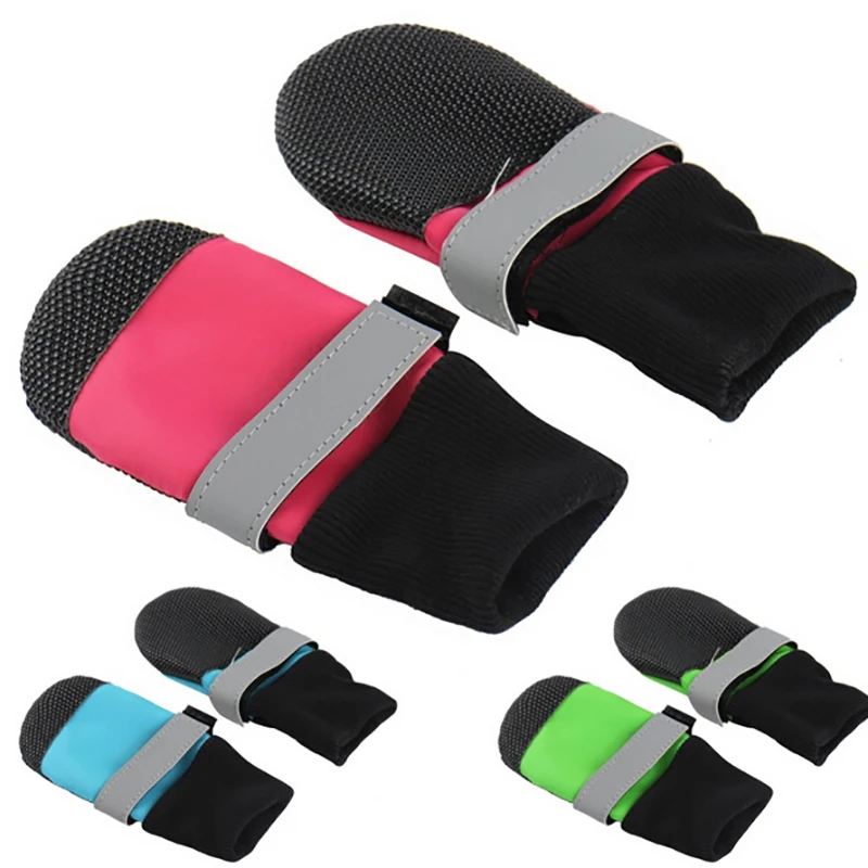 Indoor Dog Shoes Solid Color Soft Warm Dog Shoes Magic Tape Pet Dog