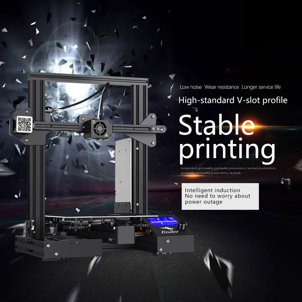 Creality Ender 3 Pro 3d принтер со съемной поверхностью сборки и UL сертифицированный источник питания 220x220x250 мм DIY бытовой