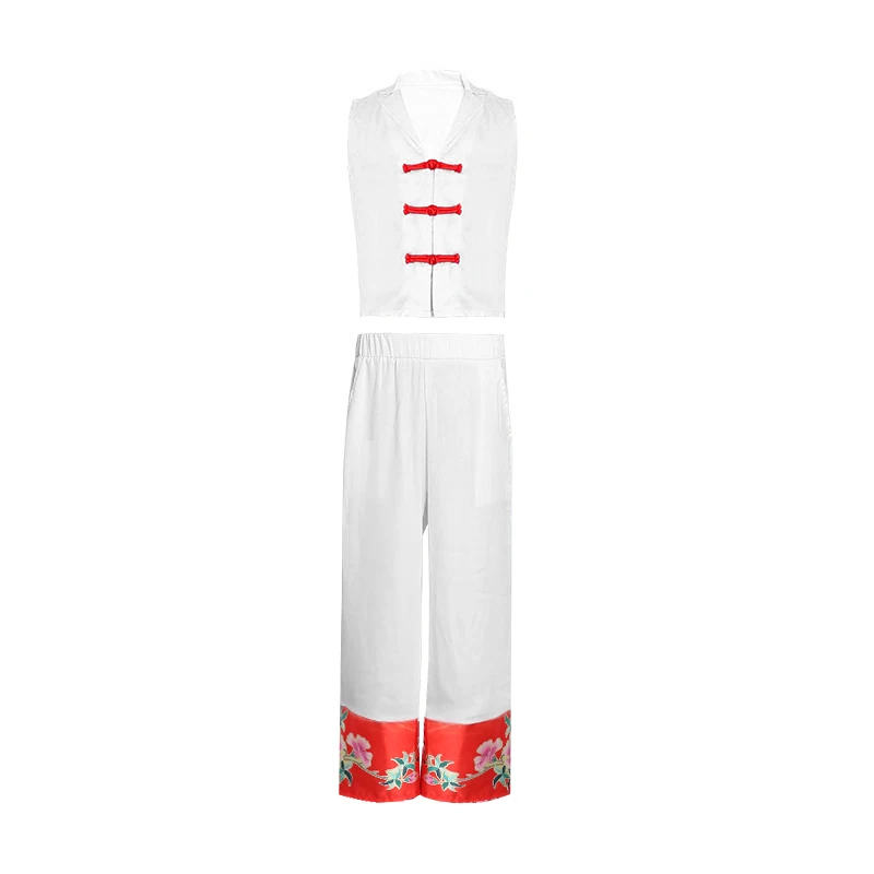 Tops and Pants Детские сценические костюмы в китайском стиле, одежда для джазовых танцев для девочек Детская современная одежда для уличных танцев красного и розового цвета одежда в стиле хип-хоп, DQL2822 - Цвет: Tops and Pants