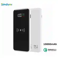 10000 мАч Qi Беспроводное зарядное устройство Внешний аккумулятор Беспроводная зарядка внешний аккумулятор для iPhone 11 11Pro X samsung huawei Xiaomi