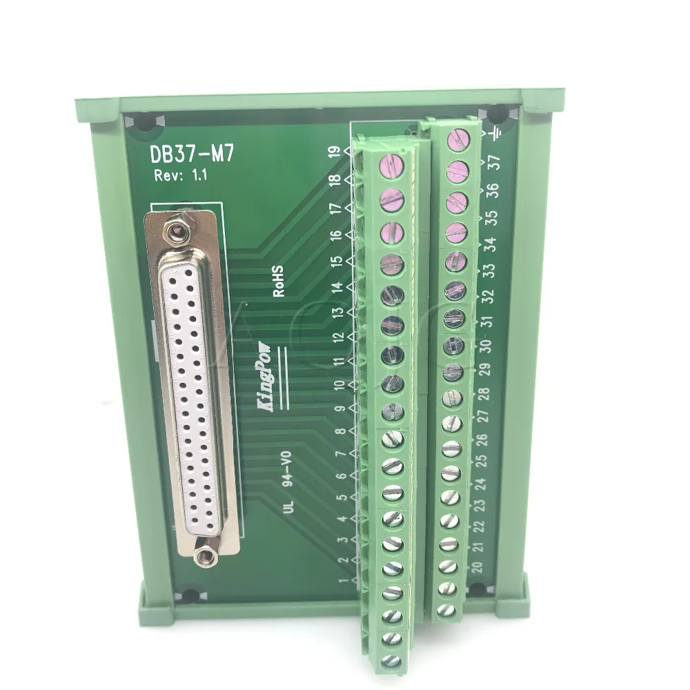 DB37 M7 DR37 G7 мужской женский 37pin порт к клеммному блоку адаптер конвертер PCB коммутационная плата din-рейка монтаж с оболочкой
