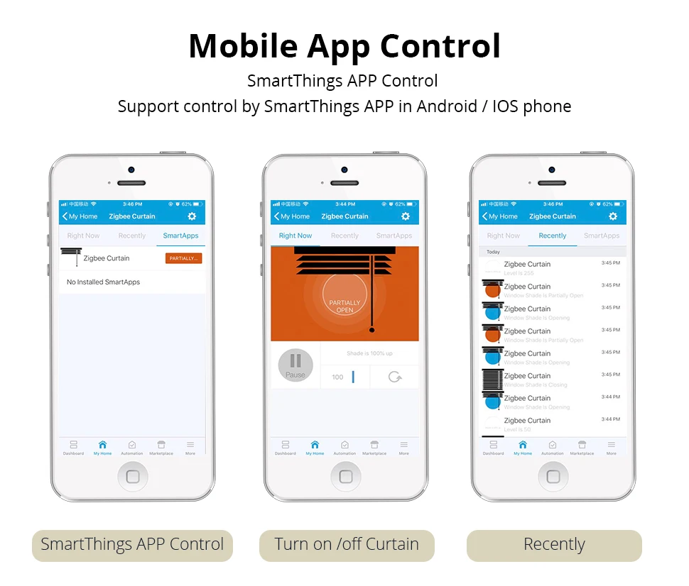Zigbee роликовые жалюзи двигатель с переключателем SmartThings control Electirc Blind 25 мм трубчатый двигатель для трубки 38 мм