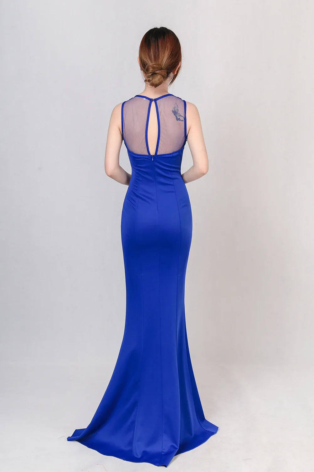 8175#-实拍模特-宝蓝-后背