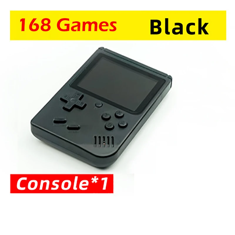 Coolbaby RS-6 Ретро портативная мини портативная игровая консоль 8 бит 3,0 дюймов цветной ЖК-дисплей Детский Цветной игровой плеер Встроенные игры 168/500 - Цвет: Black-168