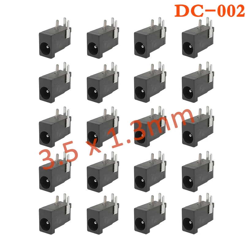10 шт./лот DC-002 3-контактный разъем DC002 3 5X1 мм питания постоянного тока адаптер 30 в