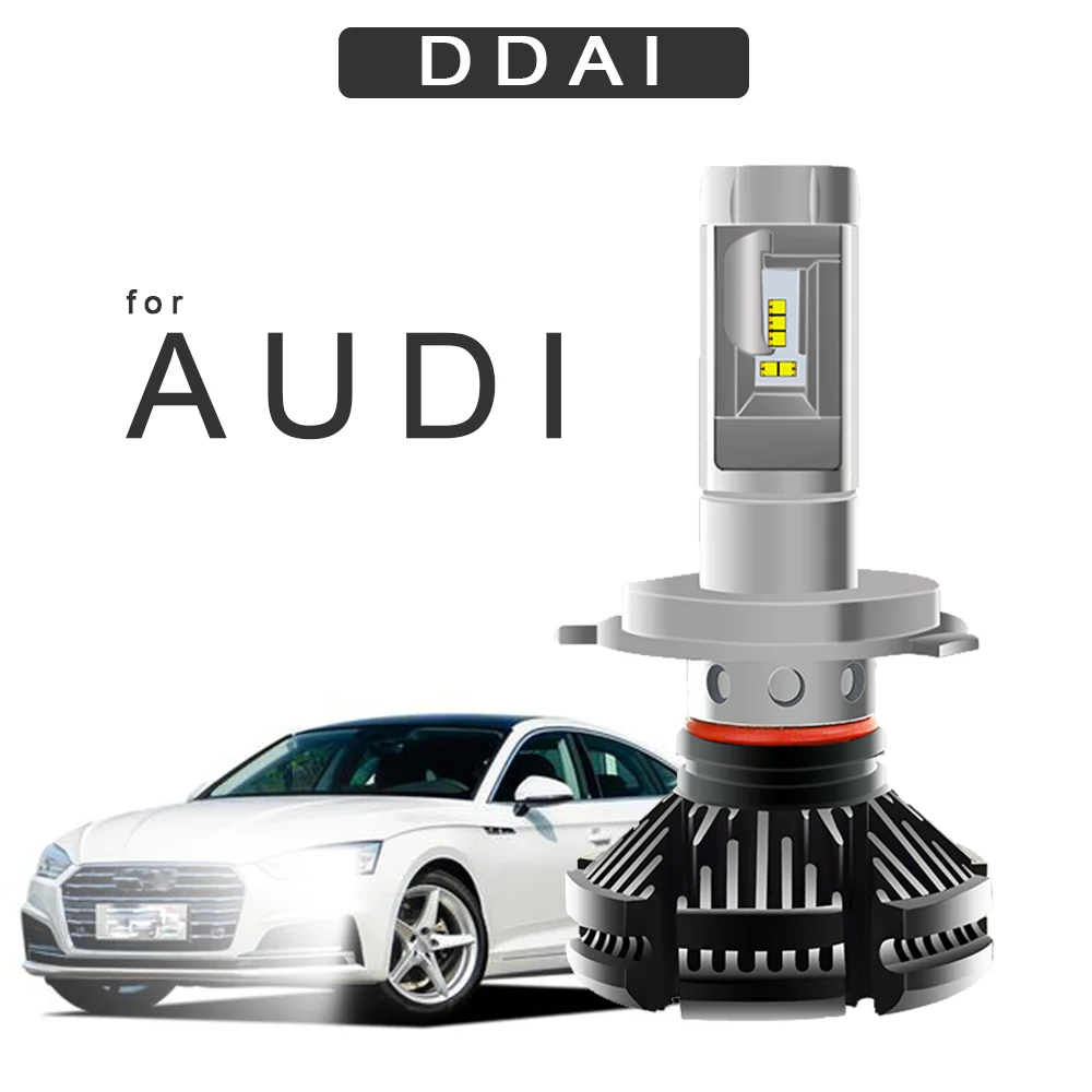 

DDAI led headlight parts h4 h7 lights for AUDI A5 A6 A7 S4 Q7 Q5 car accessory high low beam lamp canbus AUTO 6000k 50w
