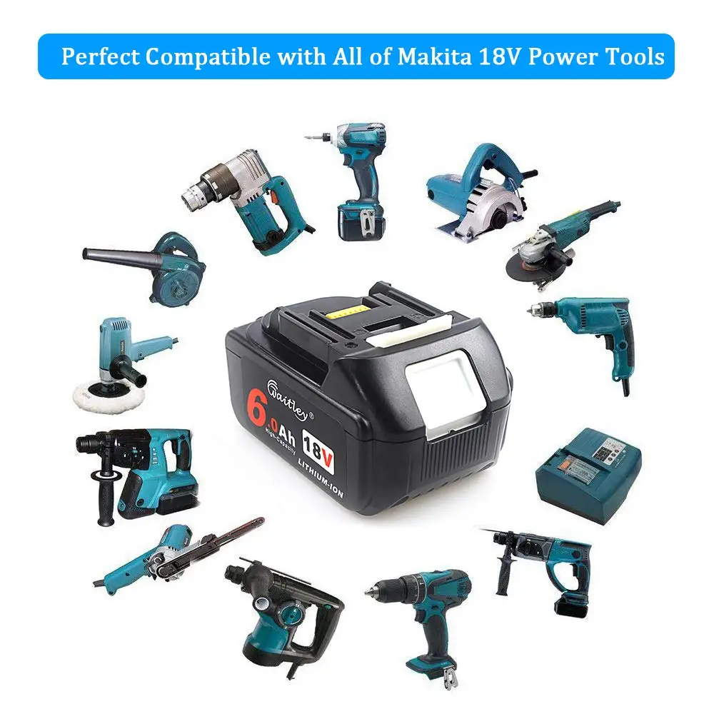Waitley18V 6.0Ah аккумуляторная батарея для Makita электроинструменты литий ионные