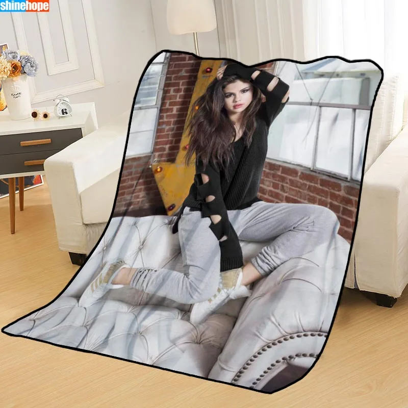Пользовательские Selena Gomez Одеяла Пледы одеяло мягкое одеяло летнее одеяло аниме одеяло путешествия одеяло большой размер 145X200 см - Color: Blanket 18