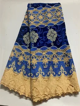 

Hot Sale French Lace Fabric Nigeria Lace Fabric High Quality colorful Mesh African Tulle Lace Fabric For Wedding Party FTS42
